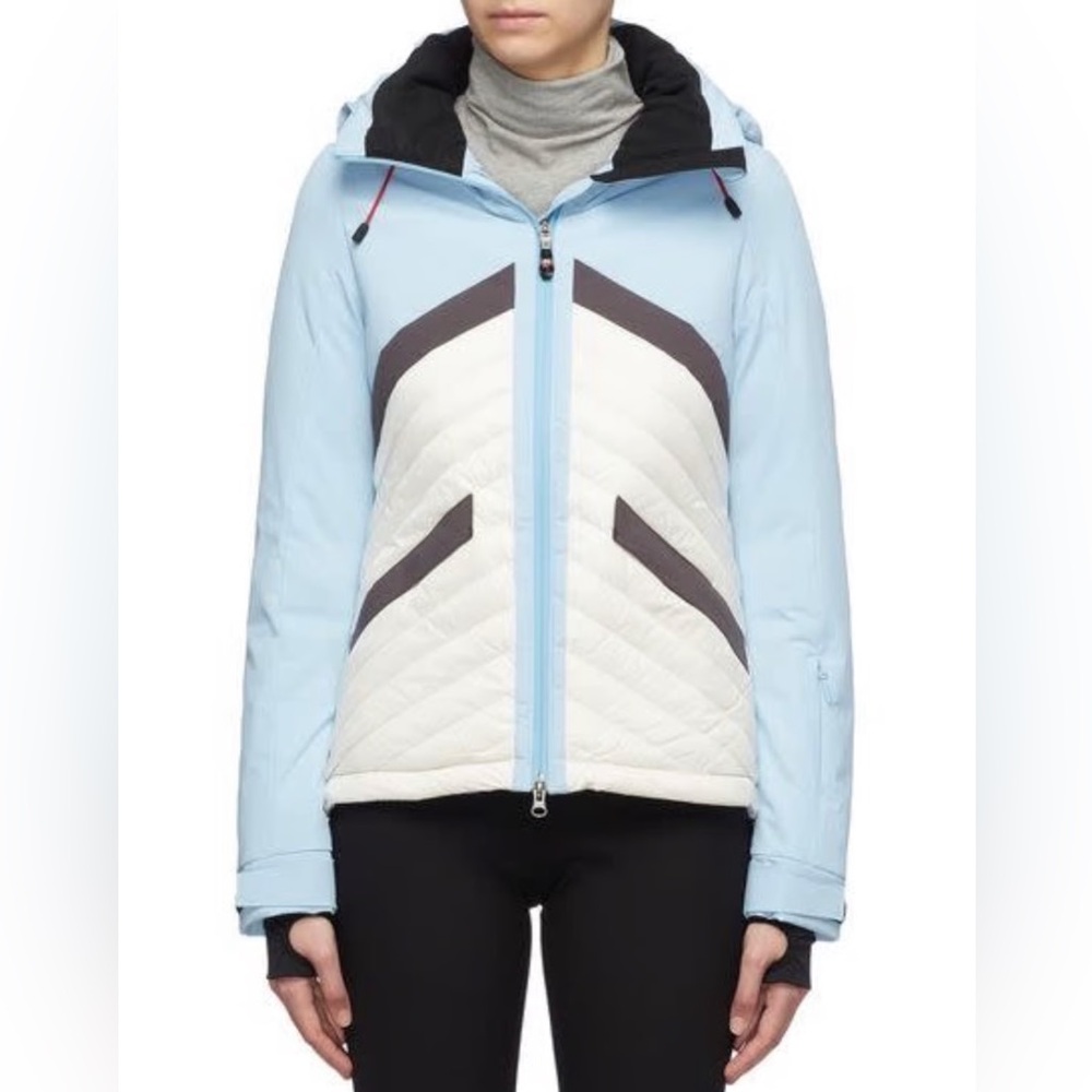 Perfect Moment Light Blue and White Ski Jacket
